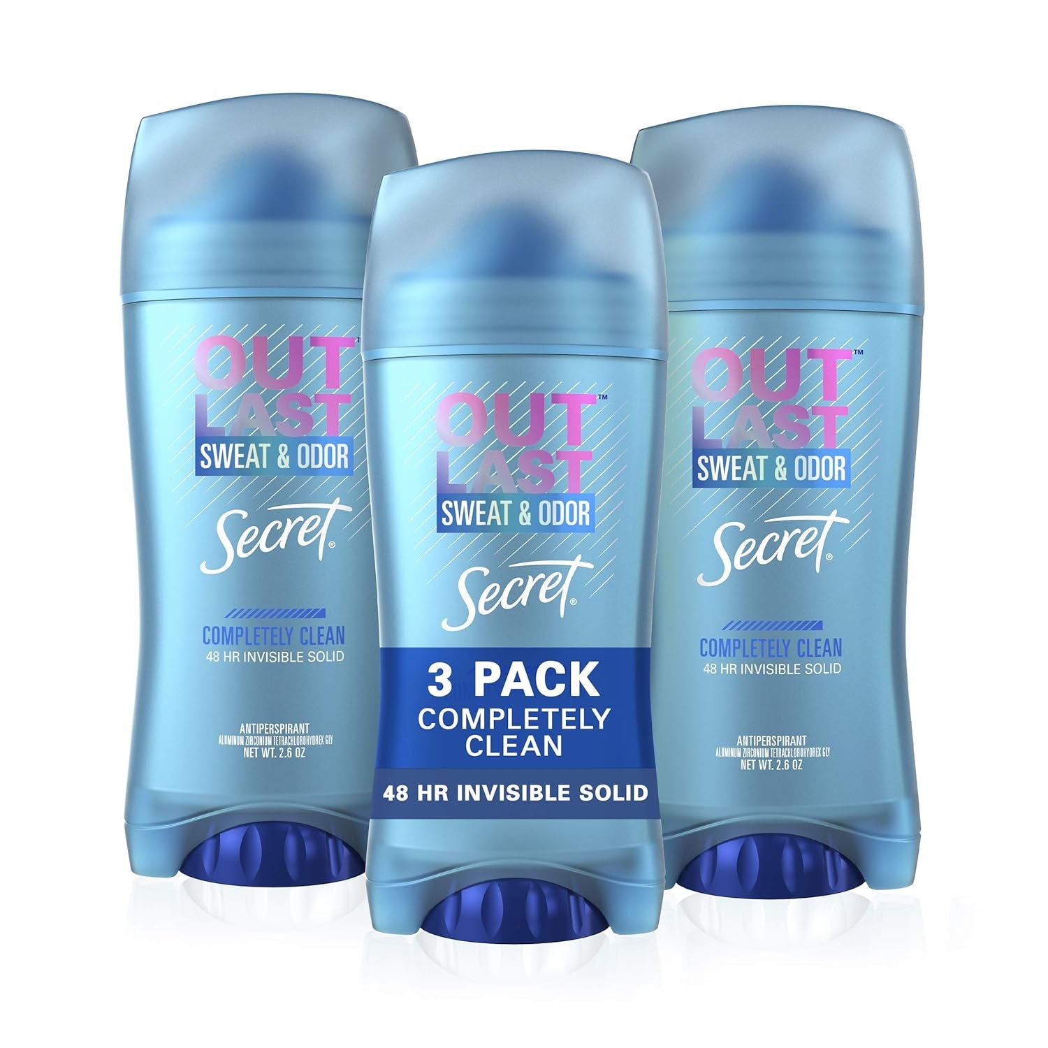 Secret Outlast Xtend Antiperspirant & Deodorant Invisible Solid, Completely Clean 2.6 Oz by Secret