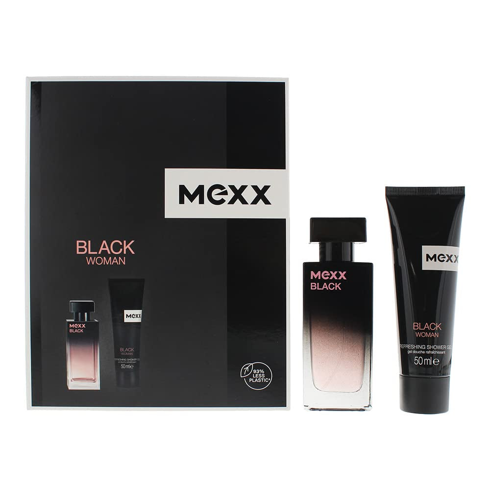 Mexx Black Woman 2-Teiliges Geschenkset Eau De Toilette 30 Ml – Duschgel 50 Ml