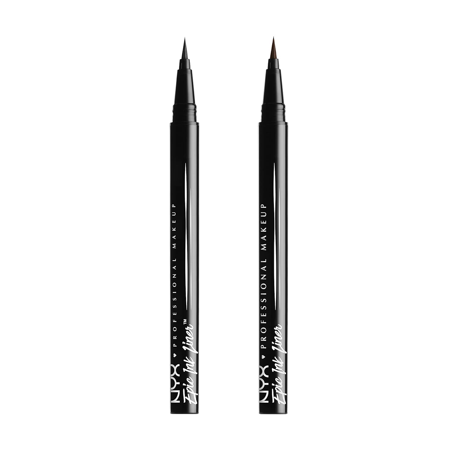 NYX PROFESSIONAL MAKEUP Epic Ink Liner, Wasserfester Flüssiger Eyeliner, Schwarz (2 Stück), Vegane Formel