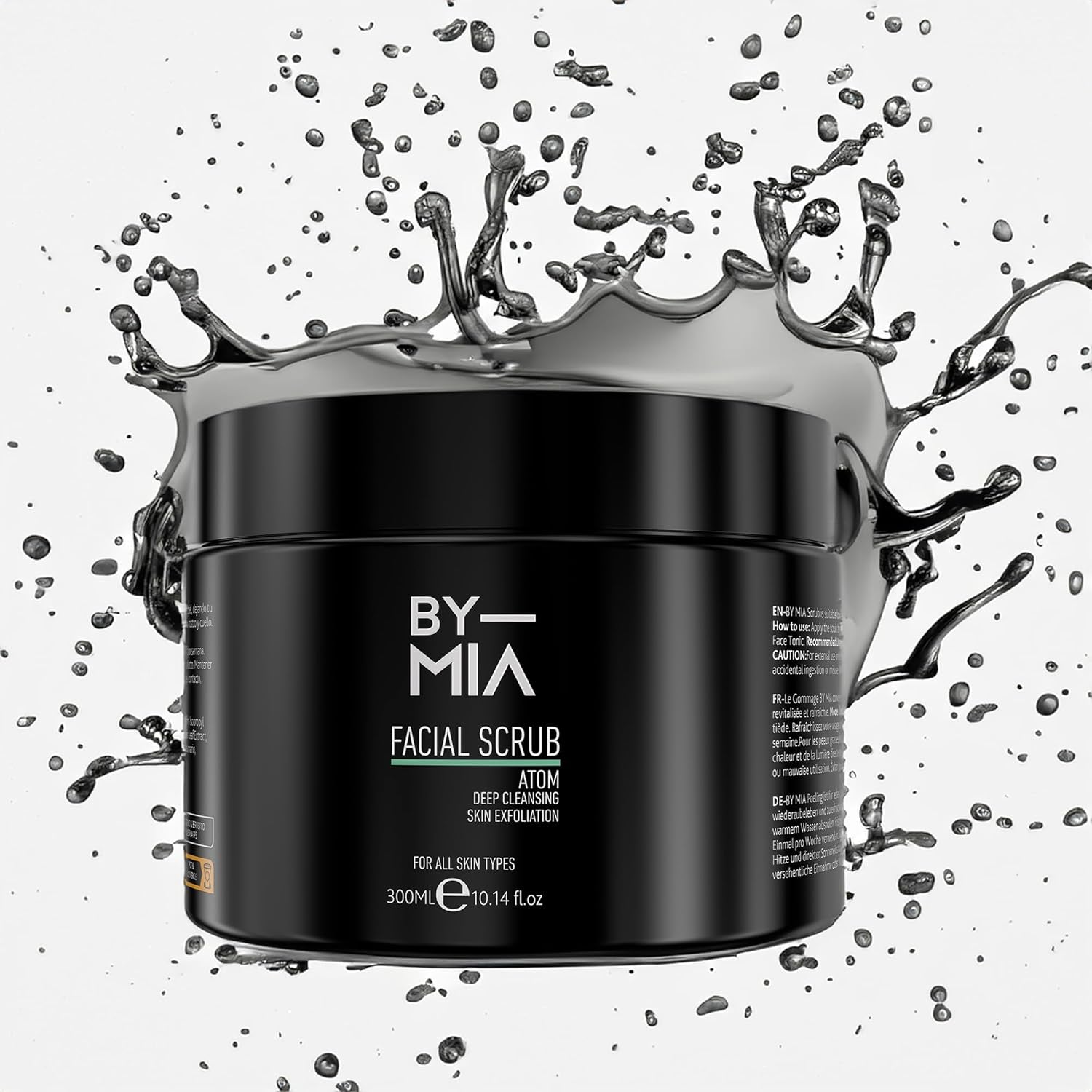 BY MIA Gesichts- Und Körperpeeling Atom 300Ml | Avocado-, Zitrus- Und Vanilleduft | Tiefenreinigung & Hautpeeling | Feuchtigkeitsspendende Wirkung Für Alle Hauttypen Hauterneuerung