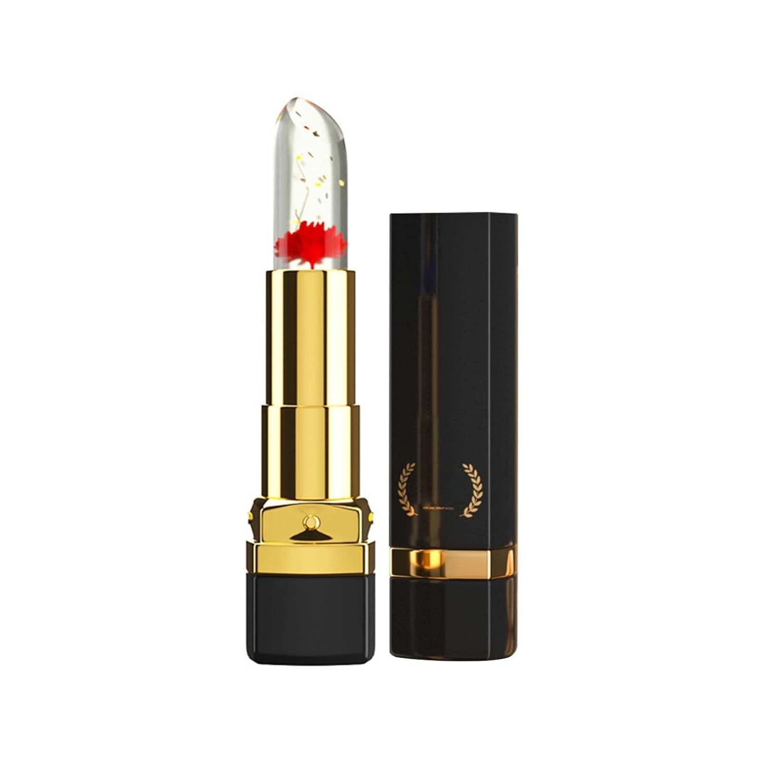 Unwiderstehliche Lippen Crystal Flower Jelly Lipstick Langanhaltender Nahrhafter Lippenbalsam Lippen Feuchtigkeitscreme Temperatur Farbwechsel Lipgloss
