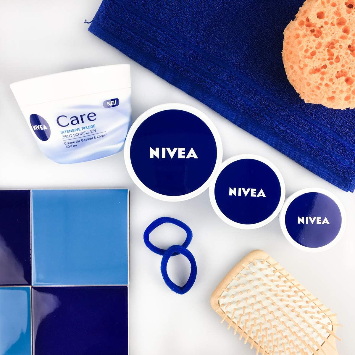 NIVEA Care Creme - Schnelle Feuchtigkeitspflege für Gesicht und Körper, 200 ml für zarte und glatte Haut