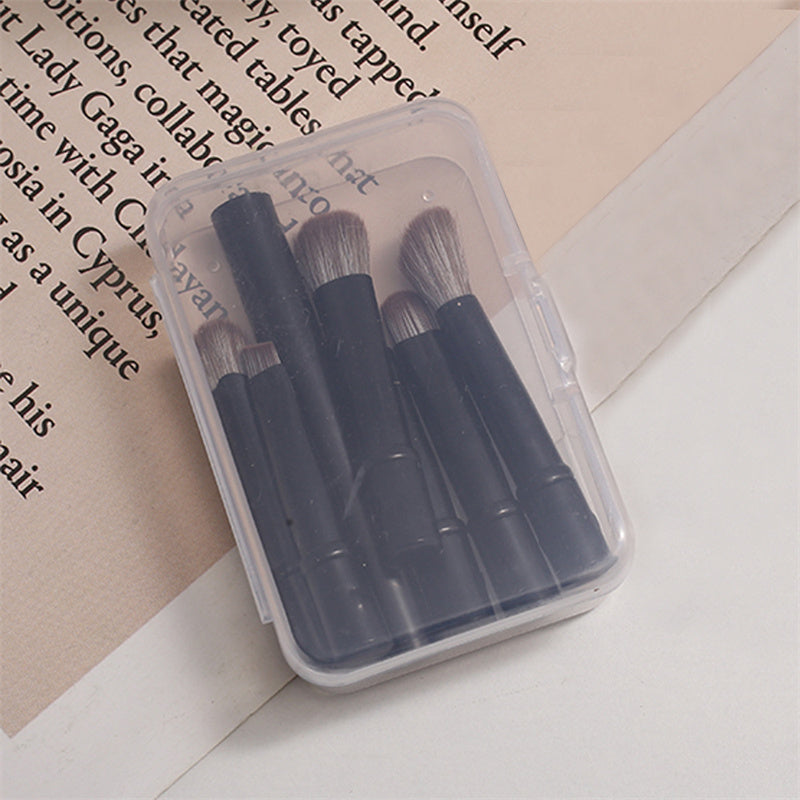 6-teiliges Mini-Reise Make-up Pinsel Set mit Box - Tragbar & Kompakt