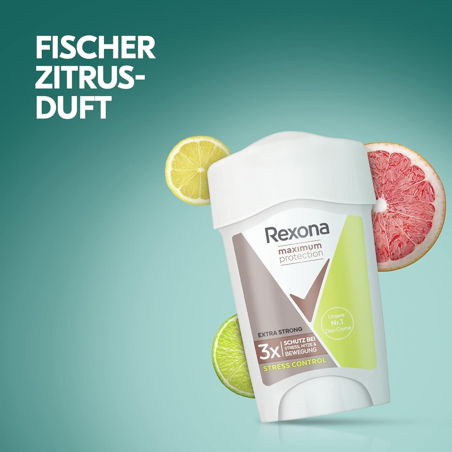 Rexona Women Maximum Protection anti Transpirant Deo Creme Stress Control Deodorant Mit 96 Stunden Schutz Gegen Starkes Schwitzen Und Geruch Mit 3X Schutz Bei Stress, Hitze & Bewegung 45 Ml