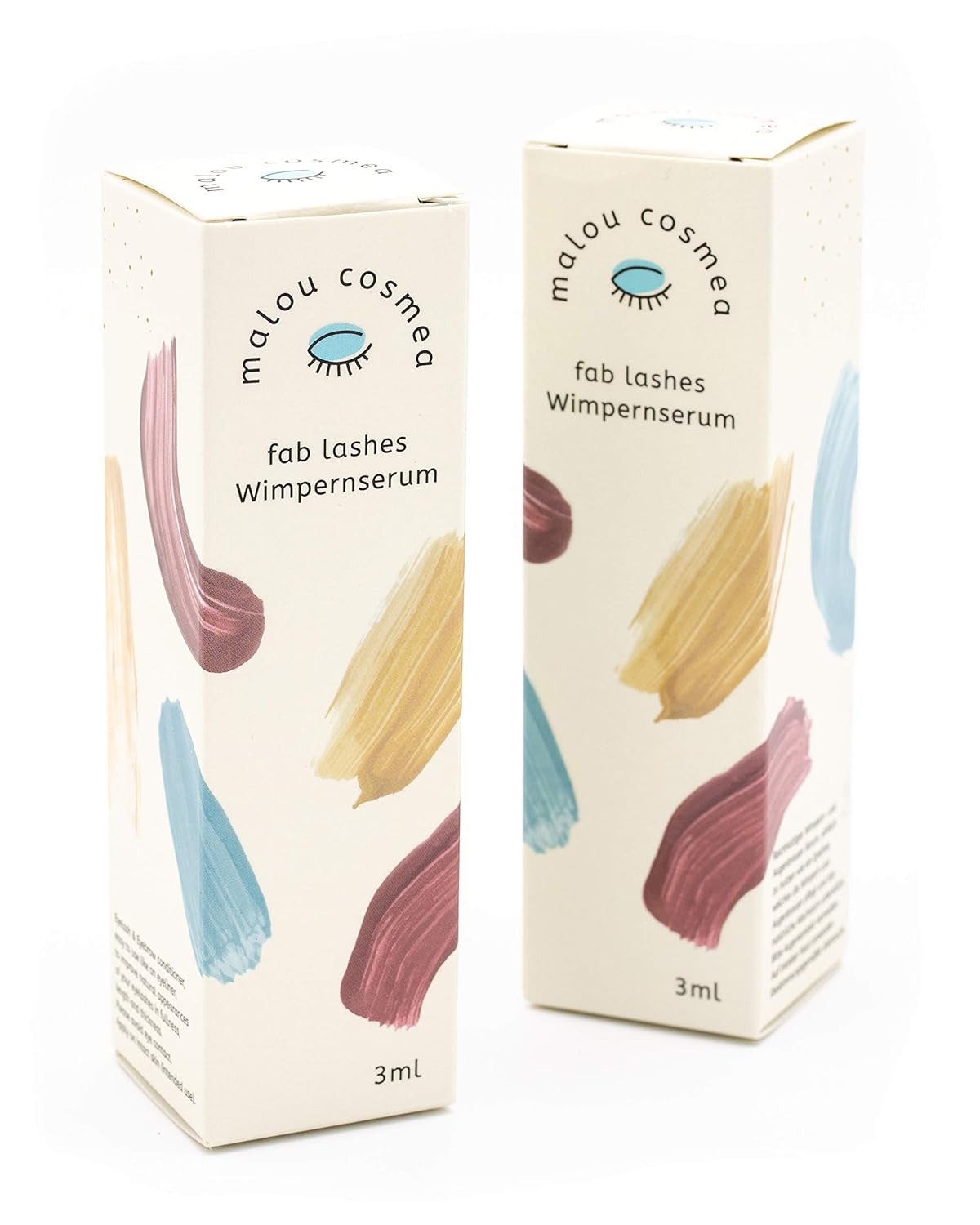 Doppelpack Fab Lashes Wimpernserum Und Augenbrauenserum I Vegan & Hormonfrei I Made in Germany, (2 X 3Ml) by Malou Cosmea