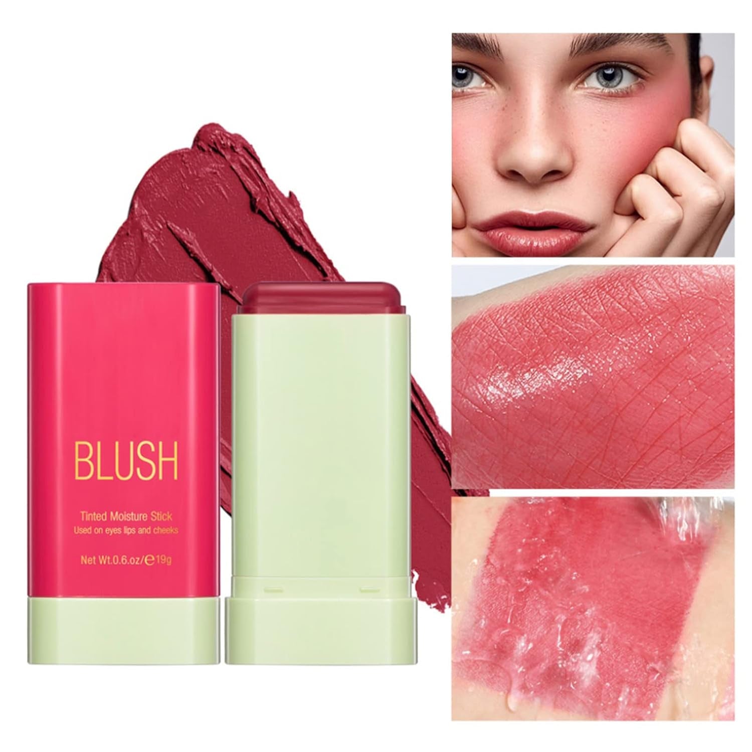 Ofanyia Cream Bronzer Stick, Unique Roating Design Multi-Use Bronzer Stick, Lightweight Easy to Blend Cream Bronzer, Velvet Matte Texture Bronzer Face Stick(3# Rich Glow)