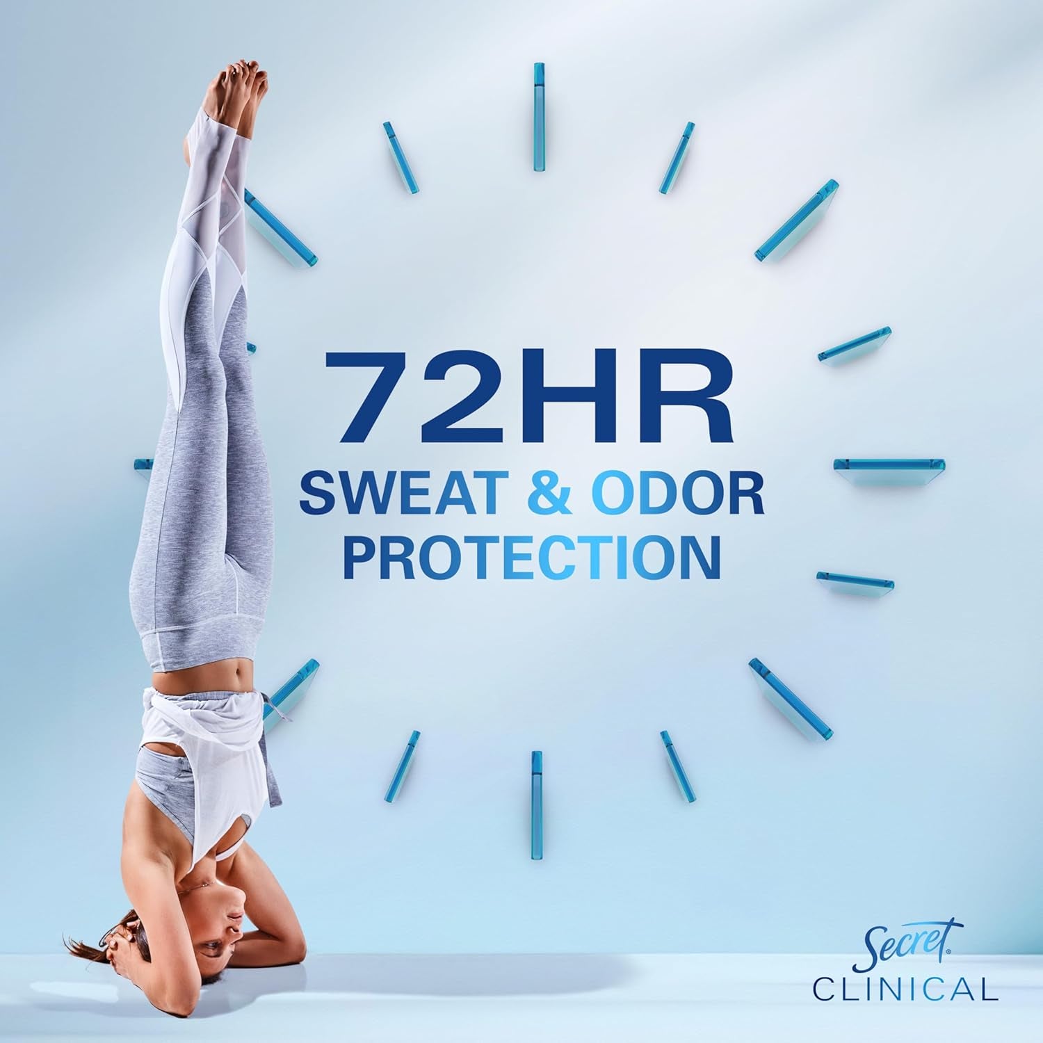 Secret Clinical Strength Deodorant and Antiperspirant for Women, Invisible Solid, Completely Clean, 2.6 Oz.
