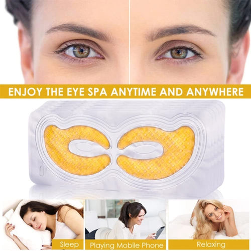 Augenpads, Eye Mask, 24K Gold Eye Patches, anti Aging Augenpads Mit Hyaluron Augenpflege, Kollagen Augenmaske Feuchtigkeit Spendende, Entfernen Taschen, Dunkle Kreise & Puffiness-5Pairs