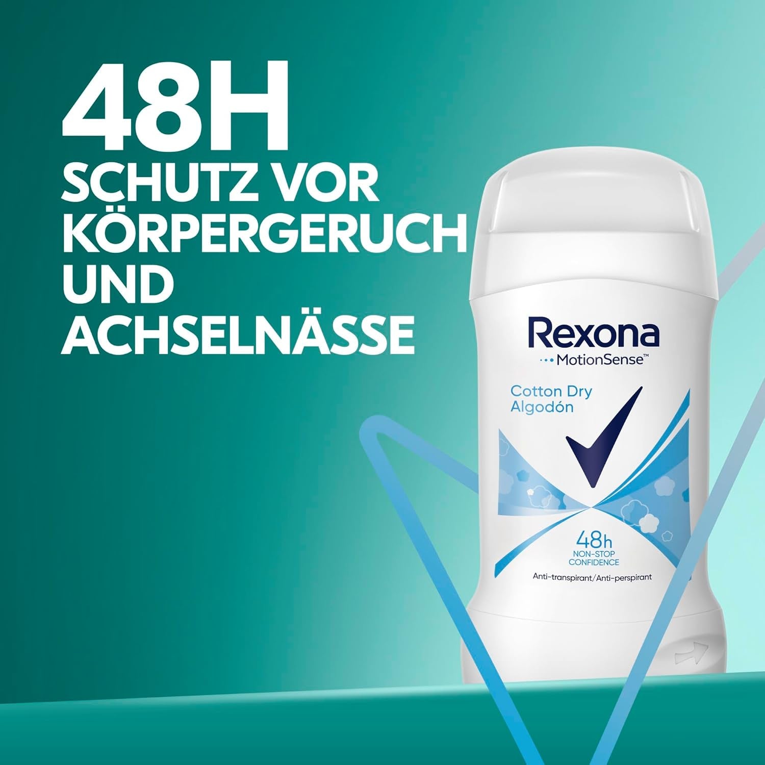 Rexona Motionsense Deo Stick Cotton Dry Antitranspirant Mit 48 Stunden Schutz Deodorant Gegen Schwitzen Und Körpergeruch 6X 40 Ml