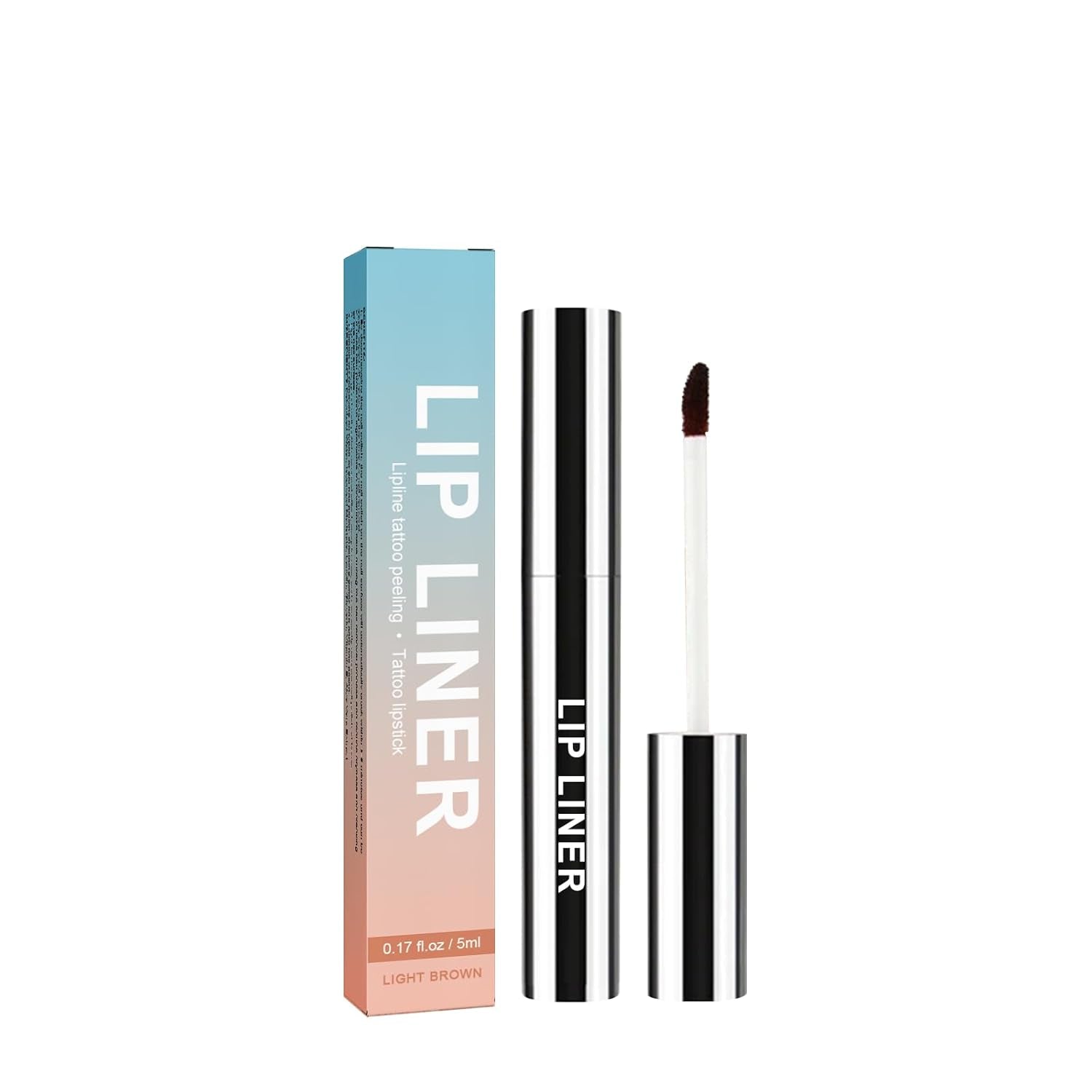 Flüssiger Lipliner, Wasserfester Abnehmbarer Lipliner, Langhaftender Lippenkonturenstift, Plump Lip Lines Lip Liner, Konturiert Die Lippenform, Ist Wasserfest Und Verwischt Nicht (Hellbraun)