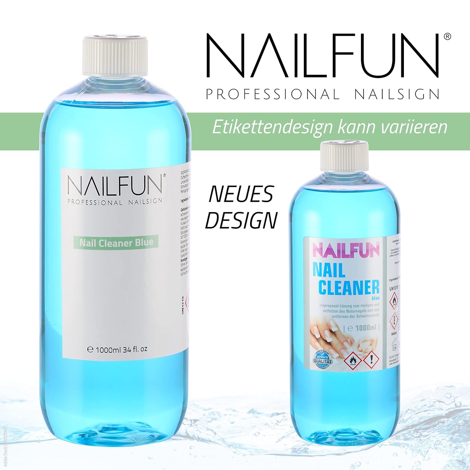 NAILFUN Nailcleaner Blue 1 Liter Nagel Reiniger Zum Reinigen Und Entfetten