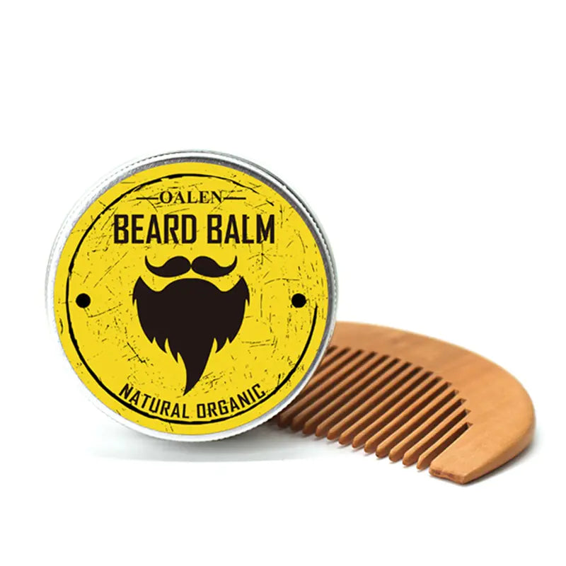 Men's beard care set with beard balm and beard oil