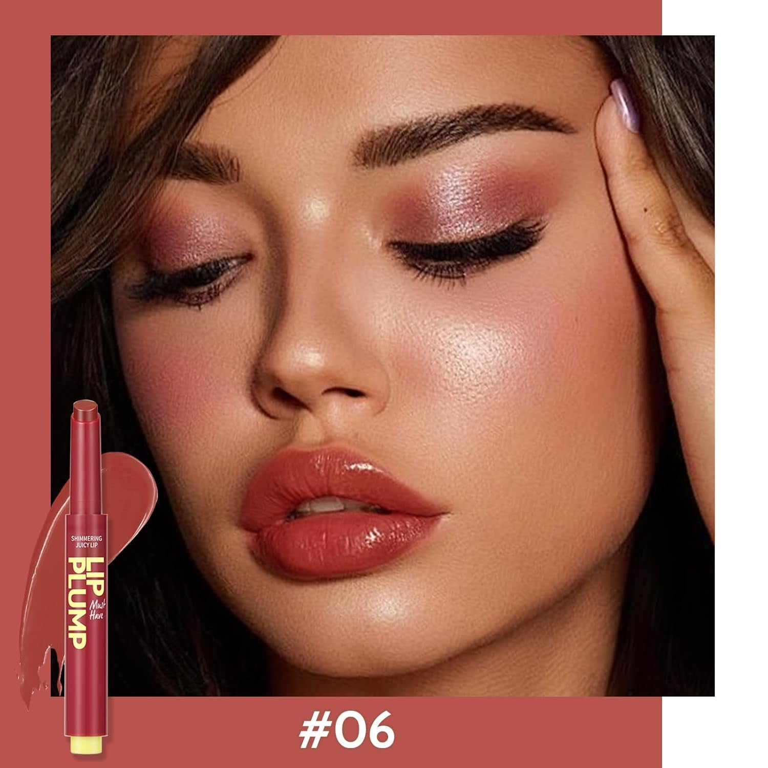 Erinde 2 in 1 Lippenstift & Lip Balm, 24 Stunden Halt Hanganhaltender Lipstick, Wasserfest Feuchtigkeitsspendend Lip Gloss, Pflegender Lippen Makeup Stick Shimmer