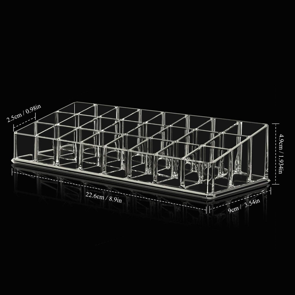 Comius Sharp Lippenstift Organizer, 24 Plätze Lippenstift Aufbewahrungsbox Acryl Transparente Lippenstift Ständer Lippenstift Halter Kosmetik Organizer