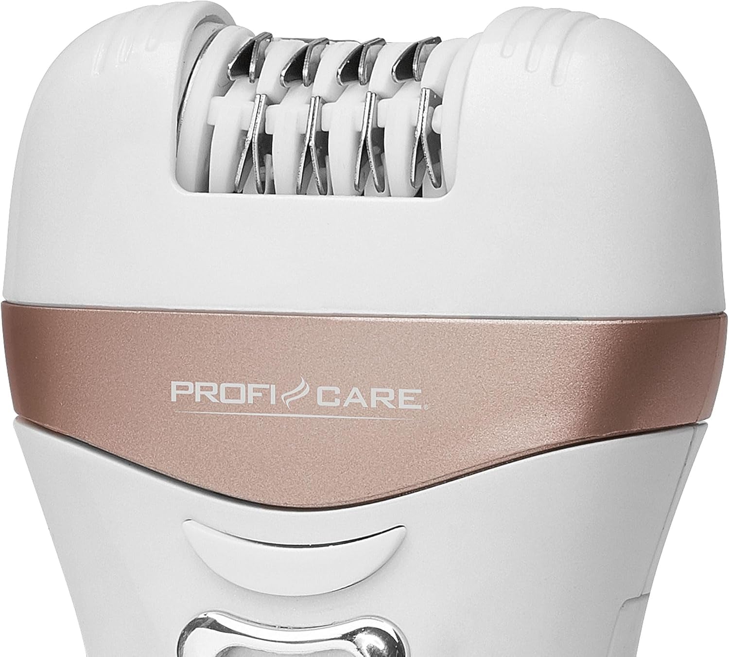 Proficare Epilierer PC-LBS 3002 3In1, Lady Shaver Und Hornhautentferner in Einem, Akkubetrieben, Mit Praktischer Aufbewahrungstasche, Weiß-Champagner