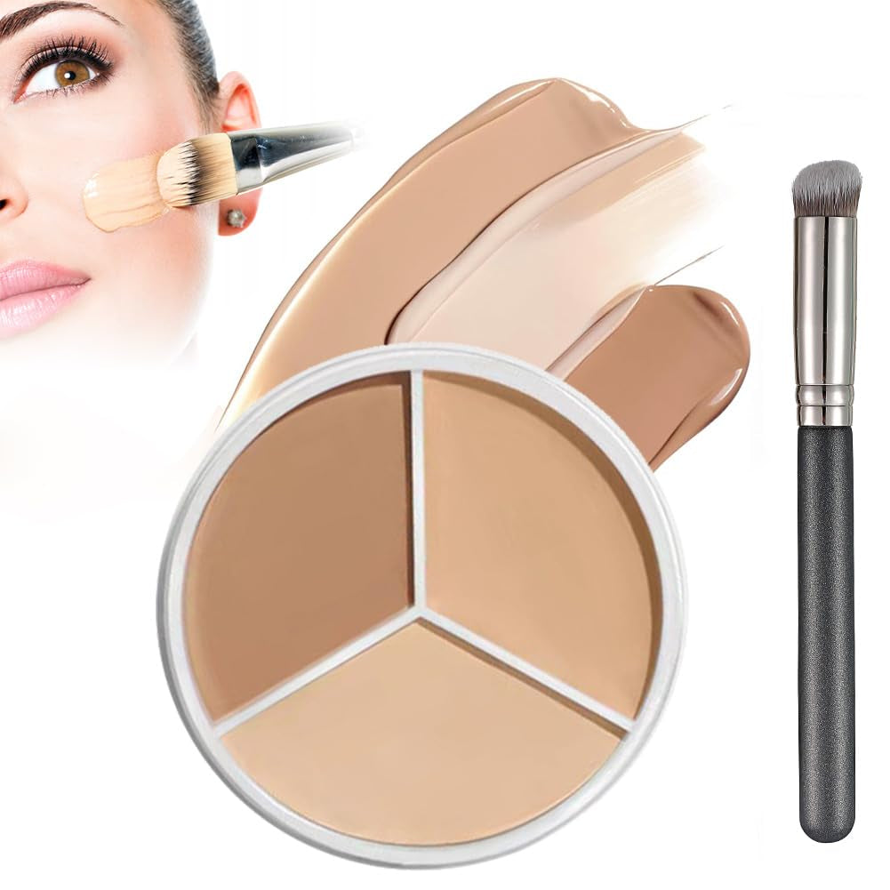 Concealer Palette,Correcting Concealer 3In1,Full Cover Concealer Palette,Concealer,Tri-Color Concealer Make Up,Concealer Foundation Palette, Narben Und Mildert Feine Linien