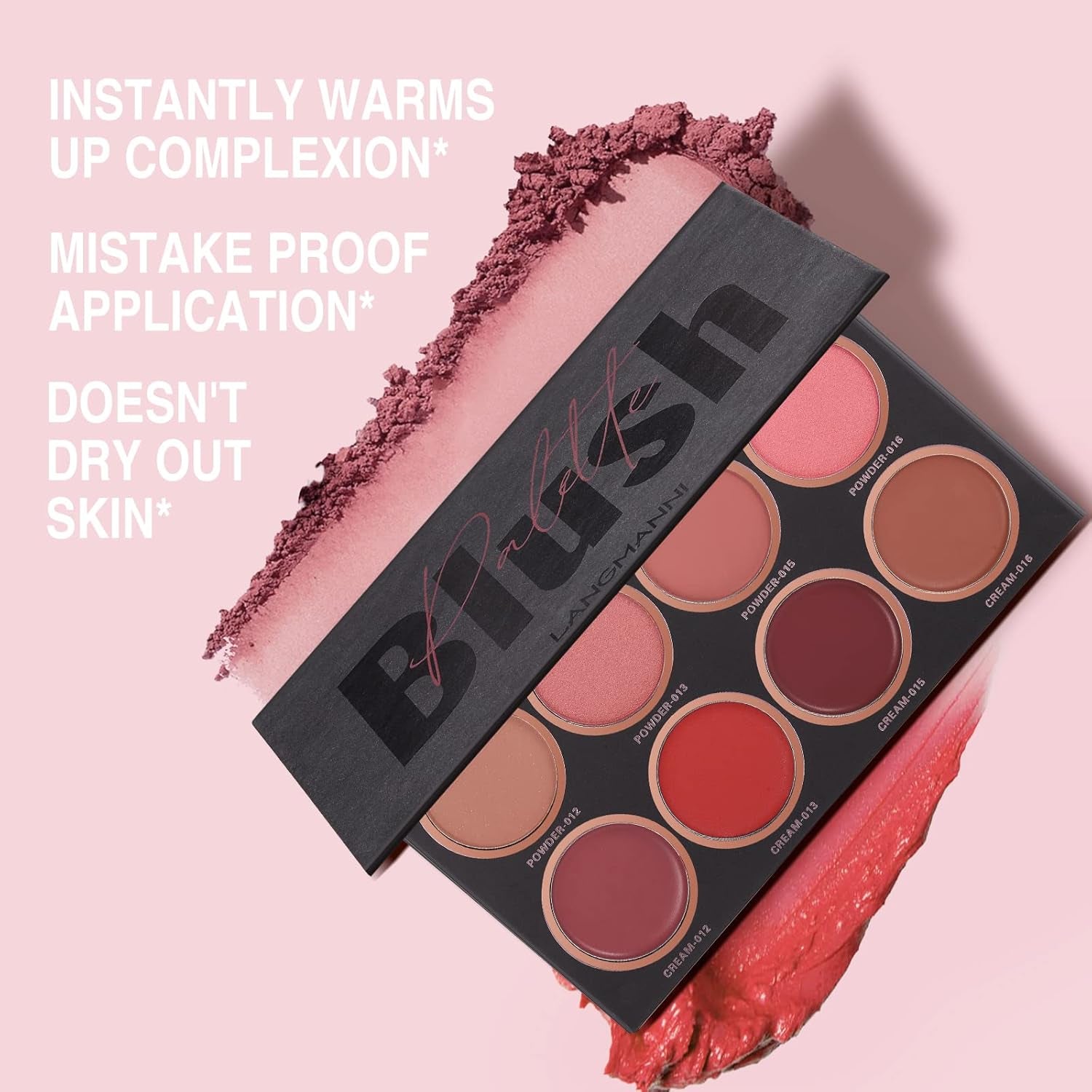 8 Farben Make-Up Rouge Palette, Matte, Langanhaltende, Aufhellende Teint-Reparatur Nude Make-Up Tragbares Make-Up Rouge, Kontur Und Highlight, Professionelles Gesichts-Make-Up-Rouge