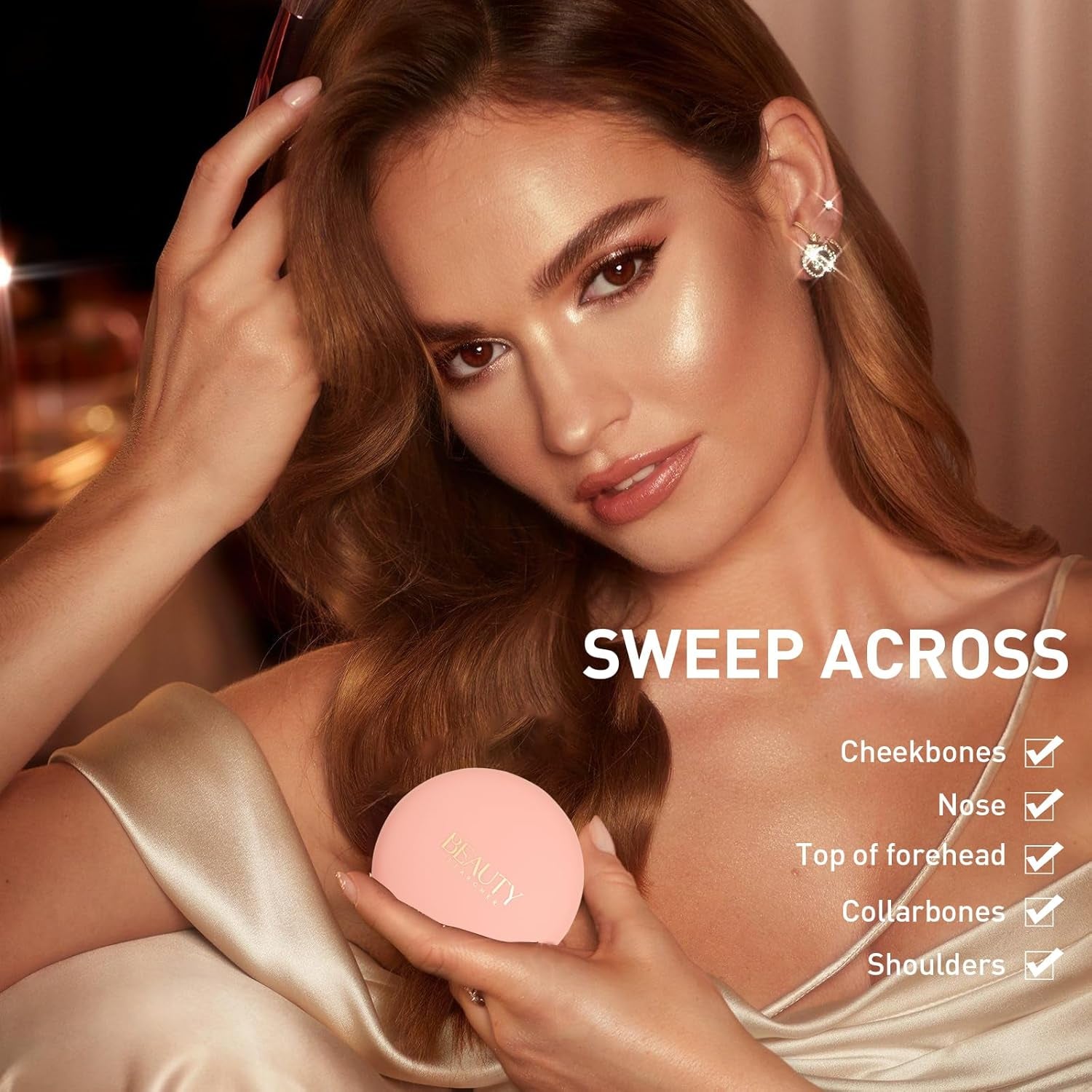 Bronzer Puder, Cremige & Hochpigmentierte Formel, Long Wearing Bronzing Powder Für Einen Sonnengeküssten Teint, Vegan & Tierversuchsfrei (Light Bronzer)