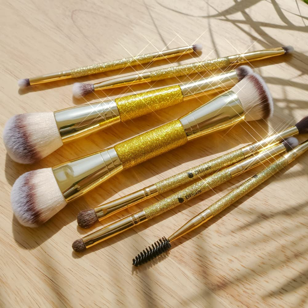 Ducare Foundation Pinsel - Kontur Bronzer Makeup Pinsel Make up Pinsel Beidseitig Für Blending Liquid Powder Concealer Creme Kosmetik Blush Buffe