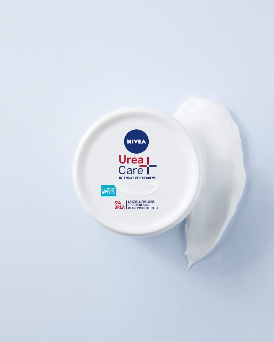 NIVEA Urea + Care Intensive Pflegecreme (300 Ml), Feuchtigkeitscreme Pflegt Und Beruhigt Trockene & Beanspruchte Haut, Urea Creme Spendet Wertvolle Feuchtigkeit (Packung Mit 2)