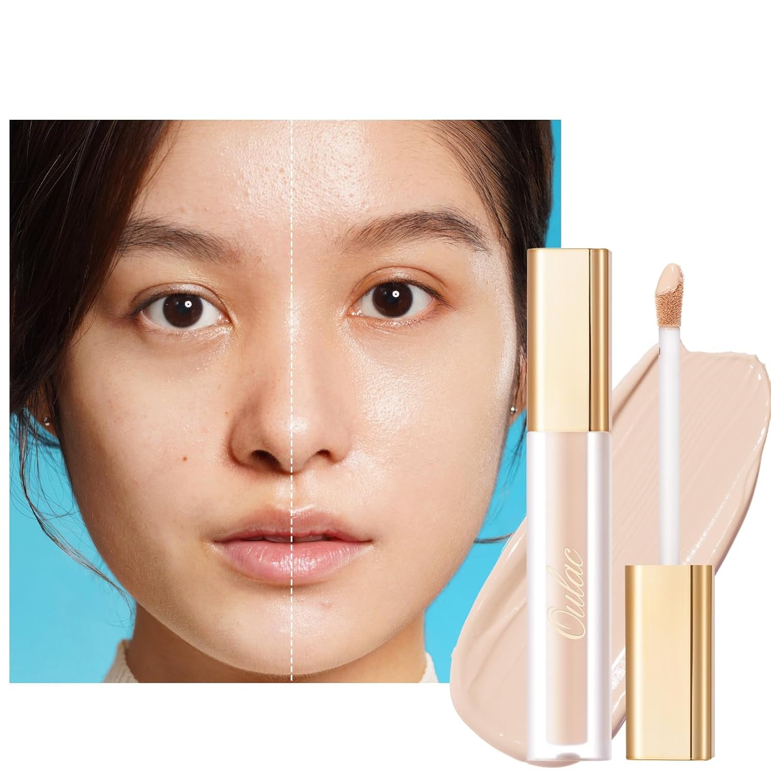 Oulac Concealer Für Gesicht Und Augenringe, Langanhaltender Abdeckstift Kosmetik, Concealer Augenringe Mit Hyaluronic Acid, Farbcode: N2 Buff, 3.8Ml