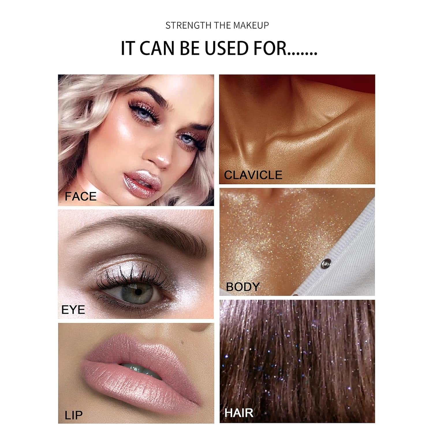 Highlighter Puder Stick, Body Highlight Patting Puder, Fairy Highlight Puder-Highlighter Schimmernder Highlighter Puderstift, Für Gesicht Augen Lippen Haare Körper Glow Kosmetik (01)