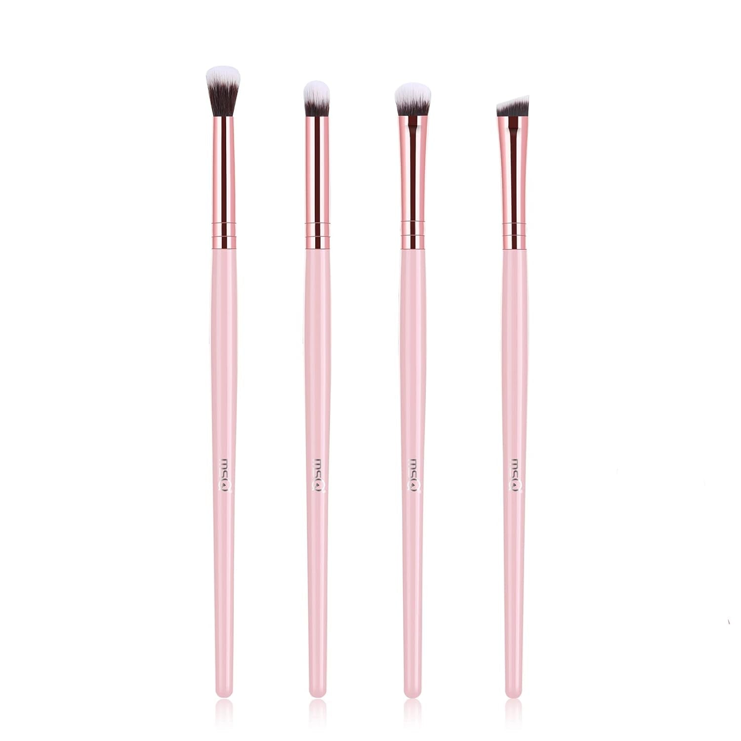 MSQ 8 Stück Lidschatten Make-Up Pinsel Set Portable Reise Make up Pinsel Tasche,Pinselset Makeup Professionelles Lidschatten Pinselset