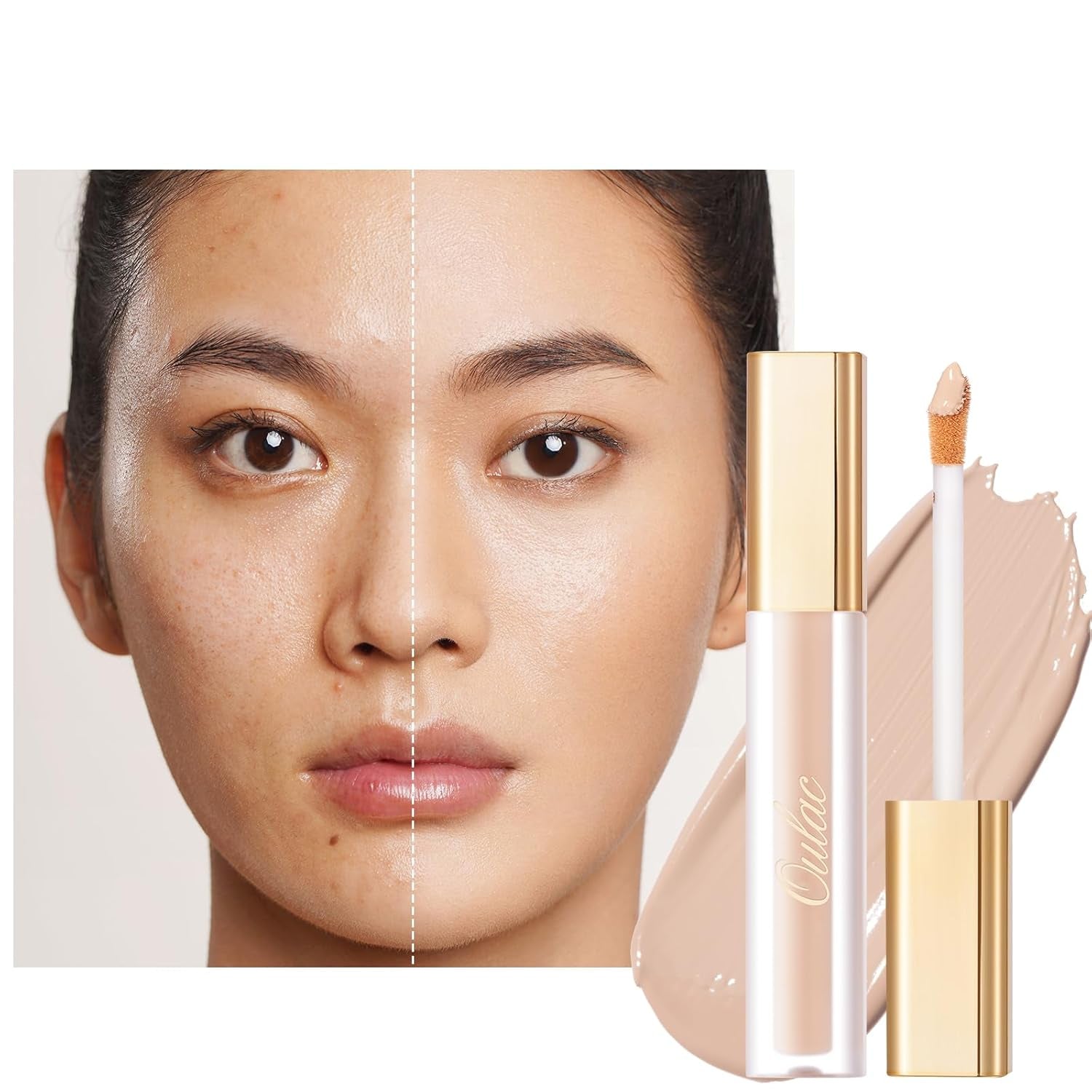 Oulac Concealer Für Gesicht Und Augenringe, Langanhaltender Abdeckstift Kosmetik, Concealer Augenringe Mit Hyaluronic Acid, Farbcode: N2 Buff, 3.8Ml