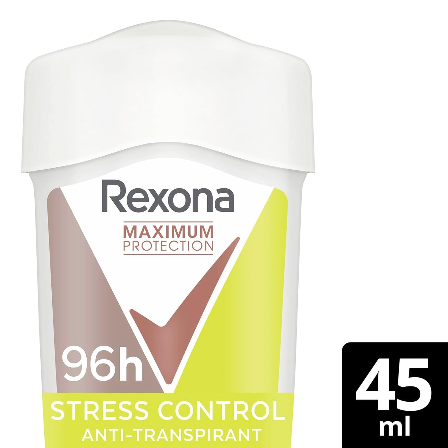 Rexona Women Maximum Protection anti Transpirant Deo Creme Stress Control Deodorant Mit 96 Stunden Schutz Gegen Starkes Schwitzen Und Geruch Mit 3X Schutz Bei Stress, Hitze & Bewegung 45 Ml