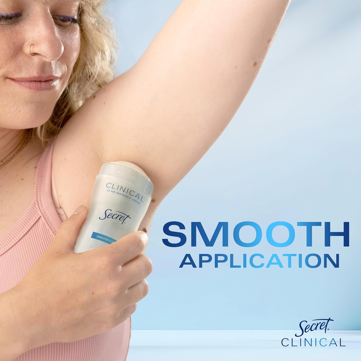 Secret Clinical Strength Deodorant and Antiperspirant for Women, Invisible Solid, Completely Clean, 2.6 Oz.