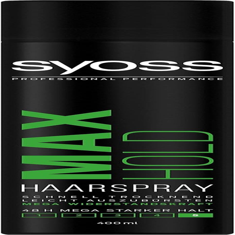 Syoss Haarspray Max Hold 6Er Pack (6X 400Ml) Halt 5, Haarspray Mit 48H Mega Starkem Halt, Schnell Trocknendes Styling Spray Für Mega Widerstandskraft, Leicht Auszubürsten