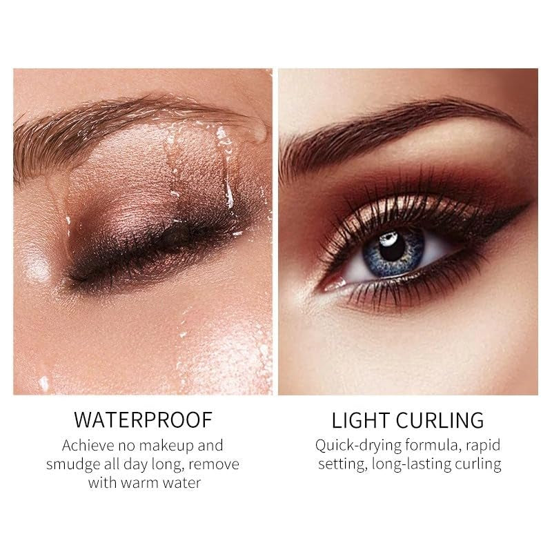 5D Brown Mascara Wimperntusche, Volumen-Effekt Wimpernverlängerung Mascara, Wasserfest Und Langanhaltend Mit Präziser Definition, Waterproof Eye Lashes Mascara Thick Curling Mascara #2 Brown