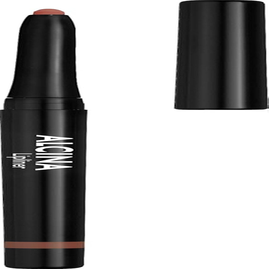 ALCINA Lipliner Natural Brown - Natürlich Brauner Lippenkonturenstift - Anspitzbar Langanhaltende Farbe Mit Starker Deckkraft - Zarte, Präzise Linien - Braun