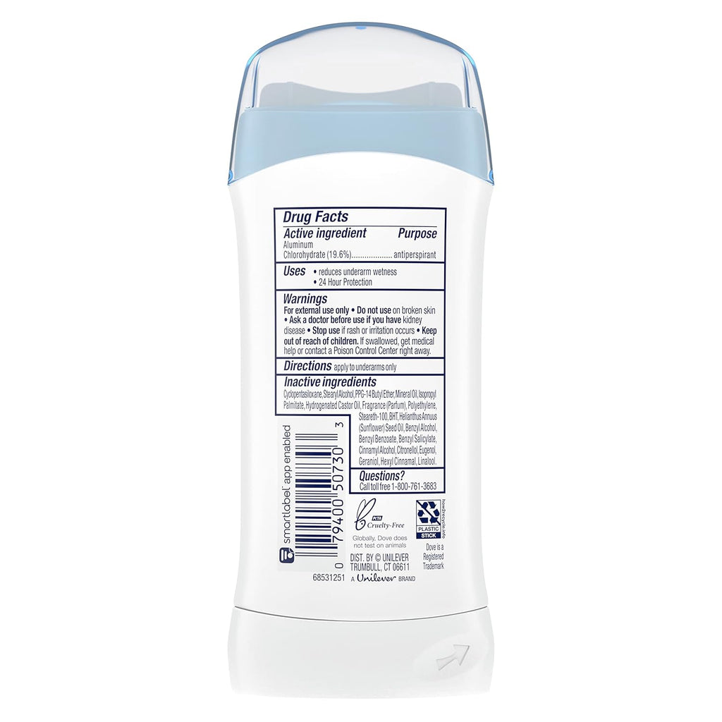 Dove Deodorant Invisible Solid Original Clean