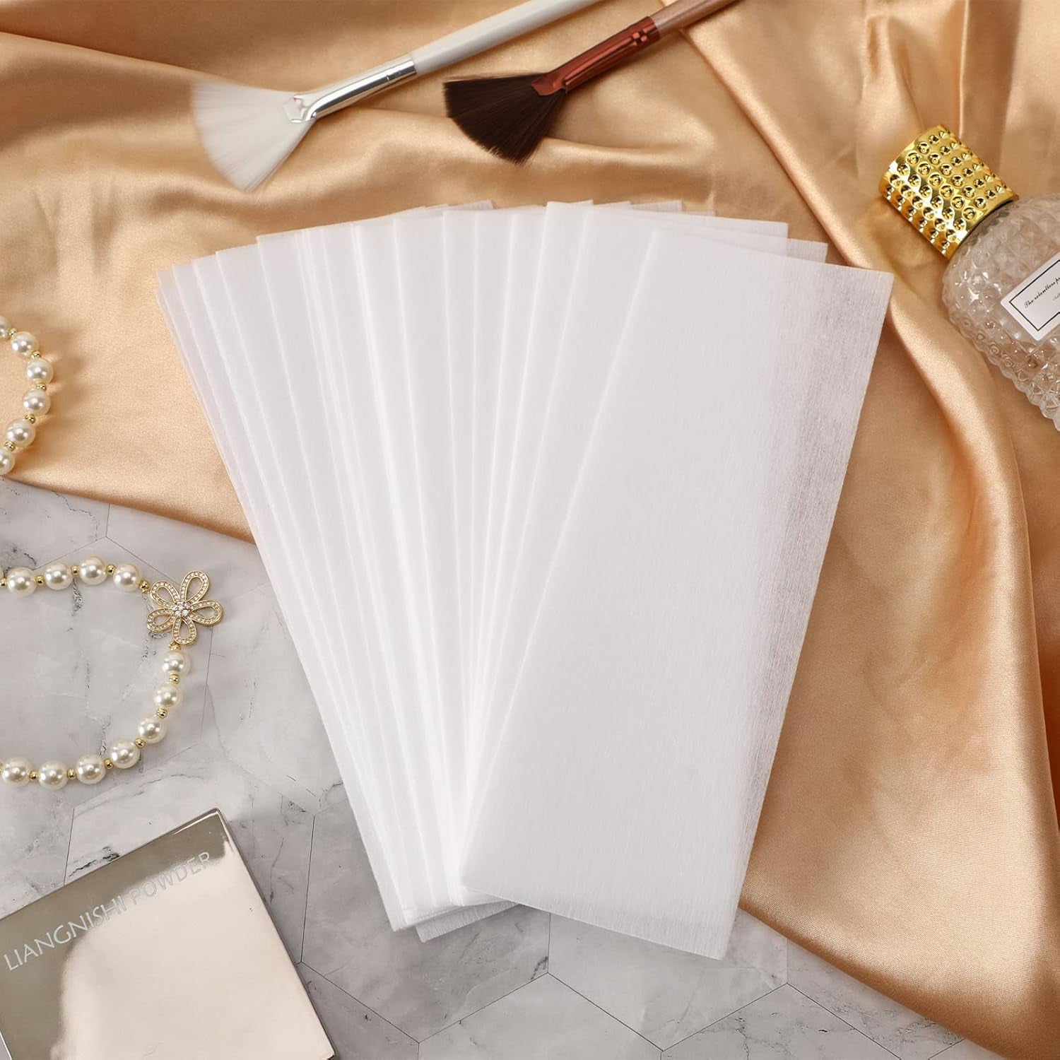 SEPGLITTER 300 Stück Wachsstreifen Haarentfernung, Waxing Strips, Vliesstreifen Für Warmwachs Und Zuckerpaste Für Frauen, Gesichtskörper, Arme, Beine(7×20Cm)