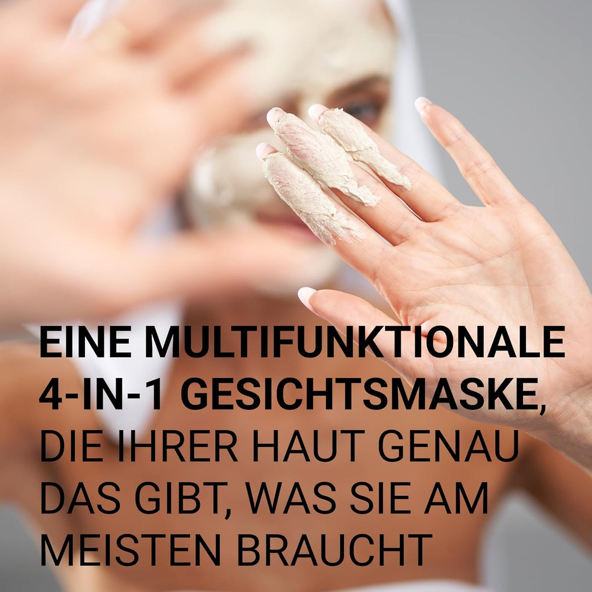 Swederm FACE MASK 4In1 Gesichtsmaske Feuchtigkeitspendende Maske Für Gesicht Mit Hyaluronsäure Reinigende Grüne Tonerde-Maske Gesichtspflege Für Trockene Fette Haut Feuchtigkeit Reinigung 100 Ml