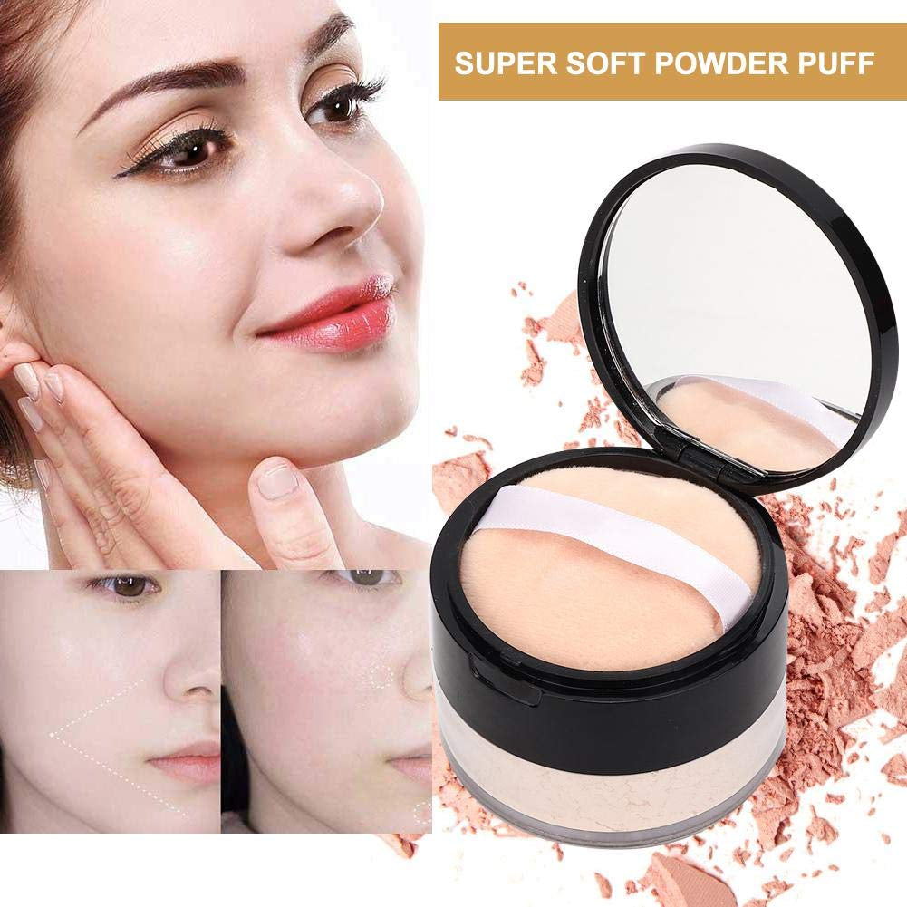 Soft Mat Loose Powder, Transparentes Fixing Powder Für Ein Mattes Finish, Loose Powder Oil Control Langlebiges Feuchtigkeitsspendendes Make-Up-Abbindepulver(01# Natürliche Farbe)