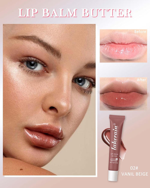 2 Farben Glossy Lip Butter Balm, Feuchtigkeitsspendende Nicht Klebend Lipgloss, Hochglänzendes Finish Lip Glow Oil,Natürliche, Plumping Lip Tint Lip Care & Repair Lip Mask Für Trockene Lippen-2+3