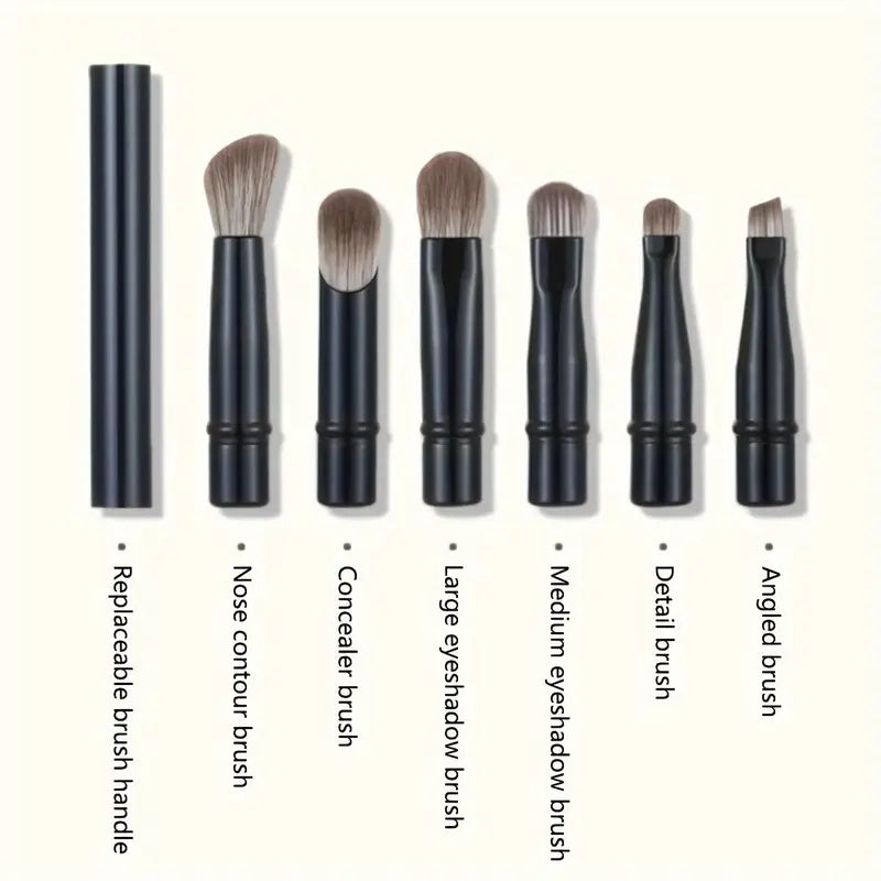 6-teiliges Mini-Reise Make-up Pinsel Set mit Box - Tragbar & Kompakt