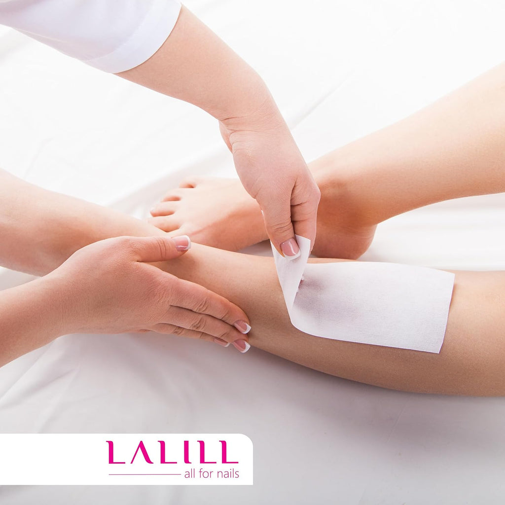LALILL Vliesstreifen 100 Stück Für Wachs - Vlies Streifen Für Die Haarentfernung Mit Warmwachs Sugaring Paste Beine Achsel Arme Intimbereiche Körper Gesichthaarenfernung Wachsstreifen - Wax Waxing