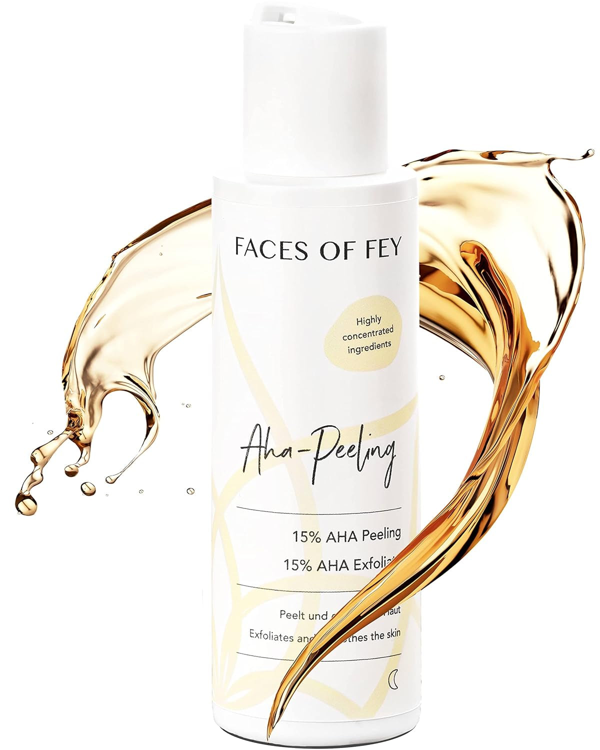 Fruchtsäurepeeling 15% FACES of FEY – AHA Peeling Mit Milchsäure & Glycolsäure Gegen Pigmentflecken Und Falten - 100Ml Liquid Exfoliator