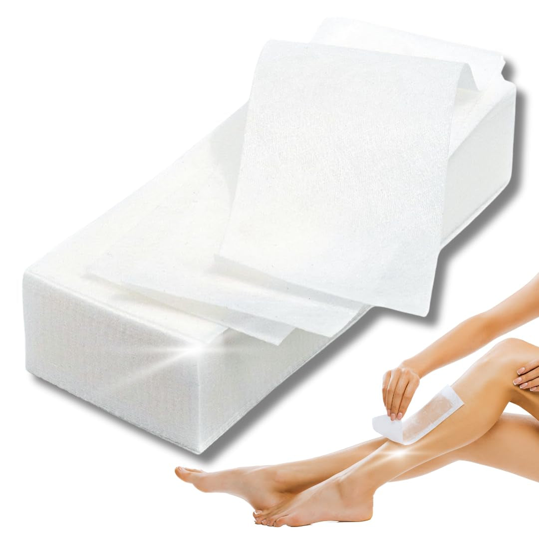 LALILL Vliesstreifen 100 Stück Für Wachs - Vlies Streifen Für Die Haarentfernung Mit Warmwachs Sugaring Paste Beine Achsel Arme Intimbereiche Körper Gesichthaarenfernung Wachsstreifen - Wax Waxing