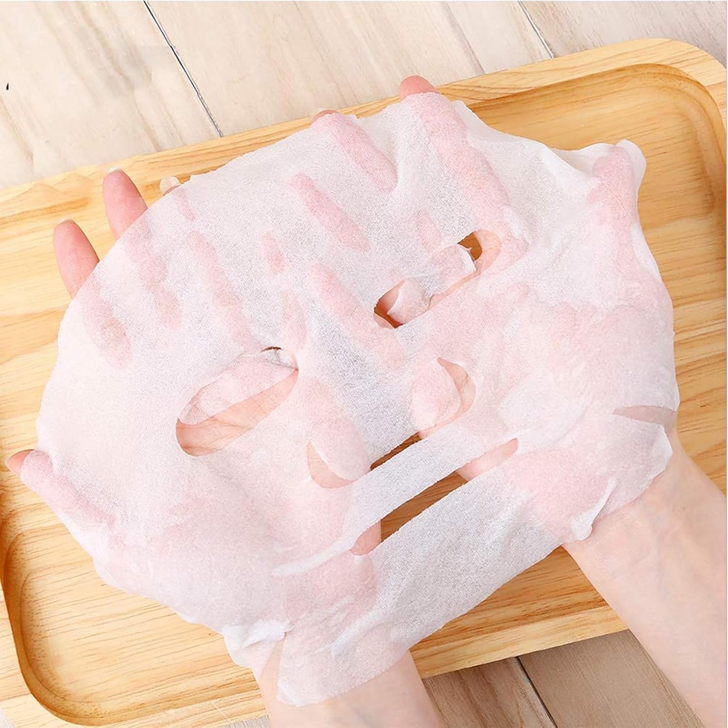 KHDULQ 100 Stücke Compress Gesichtsmaske, Papier Face Mask, Individuelles Paket Masken Beauty, DIY Komprimierte Tuchmasken Gesicht, Komprimierte Sheet Mask, Für Gesichtspflege