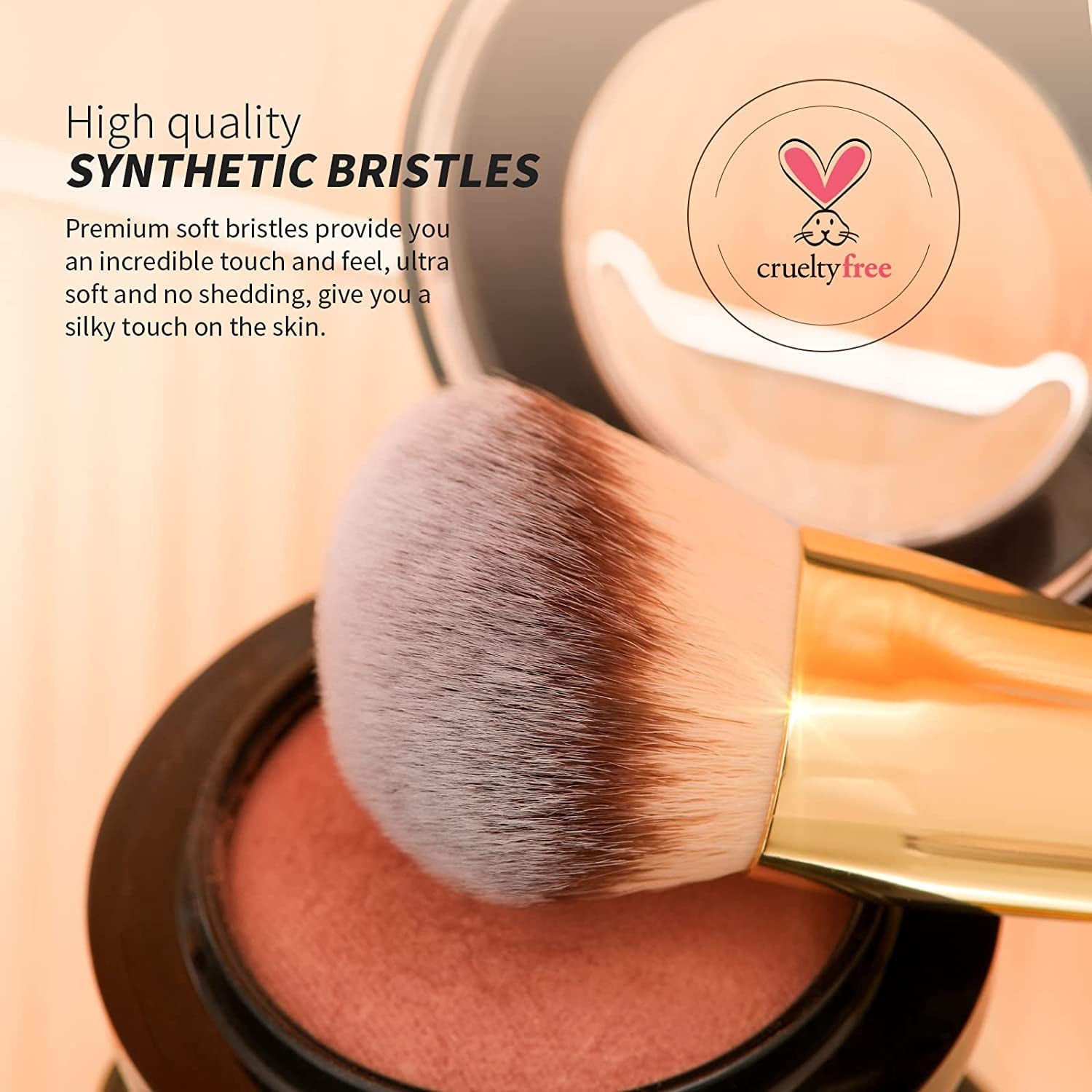 Ducare Foundation Pinsel - Kontur Bronzer Makeup Pinsel Make up Pinsel Beidseitig Für Blending Liquid Powder Concealer Creme Kosmetik Blush Buffe