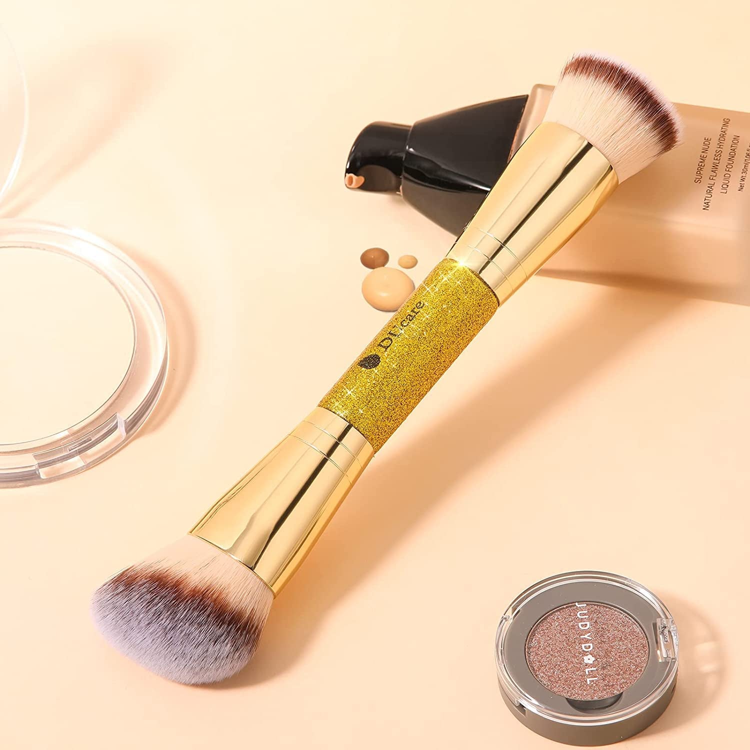 Ducare Foundation Pinsel - Kontur Bronzer Makeup Pinsel Make up Pinsel Beidseitig Für Blending Liquid Powder Concealer Creme Kosmetik Blush Buffe