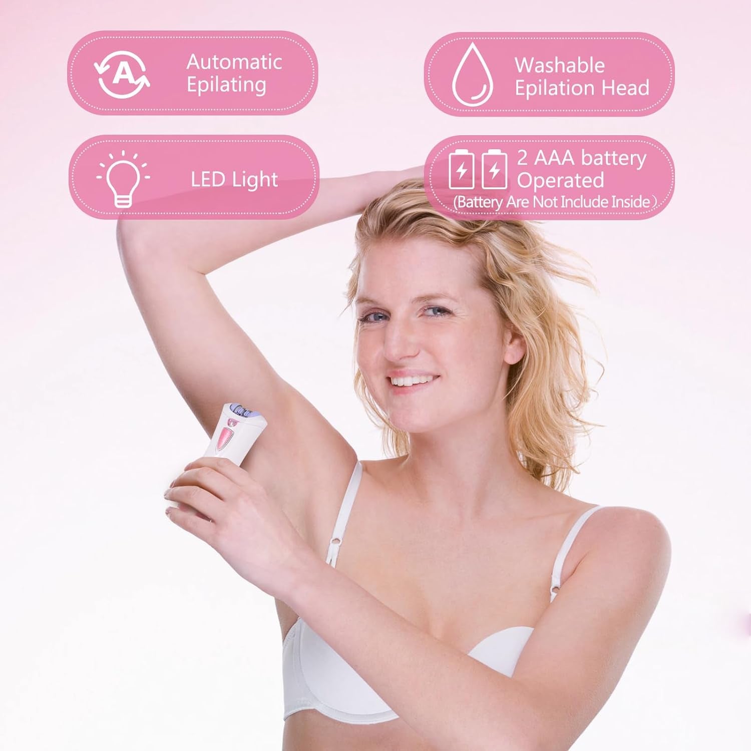 Epilierer Damen Für Haarentfernung, Kabellose Nass- Und Trocken Epilierer Für Langanhaltend Glatte Haut, Geschenk Der Frauen, Gesicht, Körper, Achselhöhlen, Beine, Haarentfernung Im Bikinibereich