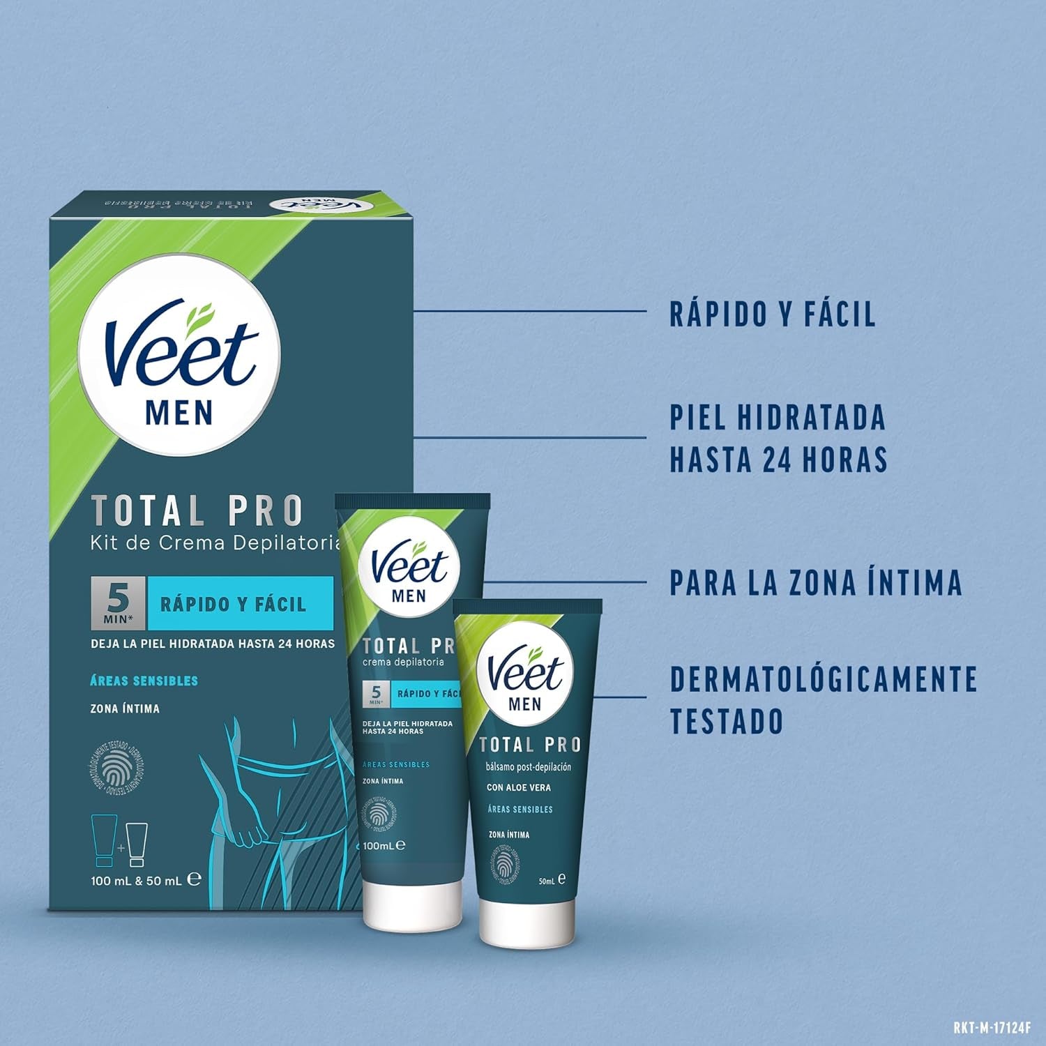 Veet Men Intim-Haarentfernungs-Set - Enthaarungscreme Für Den Intimbereich, Für Männer - 100 Ml Tube & 50 Ml Pflegebalsam