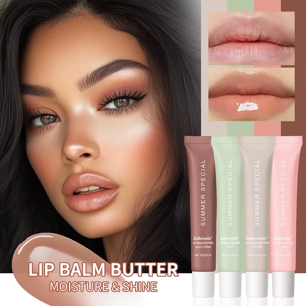 4Pcs Lip Balm Deep Moisturizing Lip Glaze Smoothing Lip Lines Long-Lasting Nourishment Daily Lip Care Lip Balm
